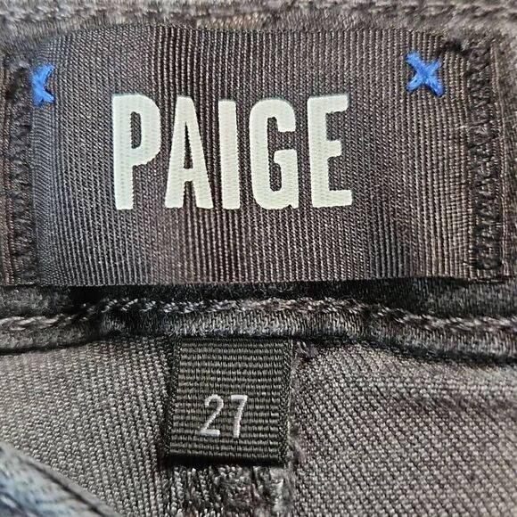 PAIGE Margot Ankle Black Denim Jeans - Picture 5 of 10